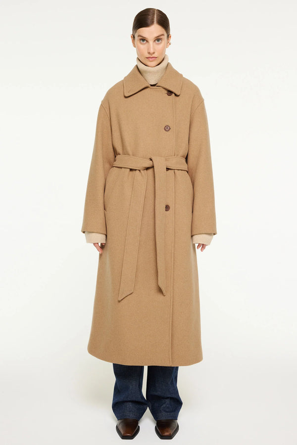 Elvine Milleah Wool Coat Damen Wollmantel Jacke camel