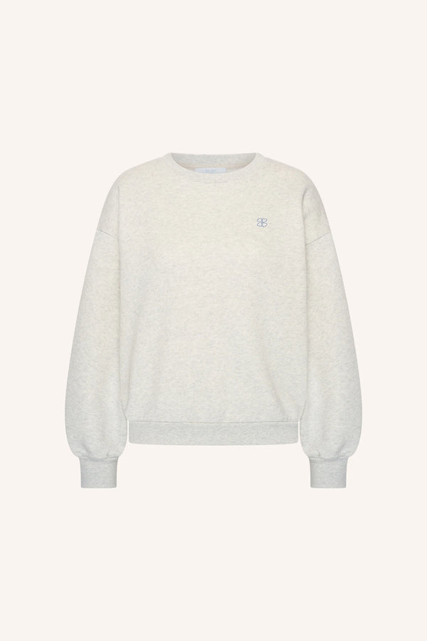By-Bar Grey Melee Lili Amor Sweater Pullover Damen hellgrau