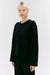 Elvine Alba Cropped Sweatshirt Damen Pullover schwarz