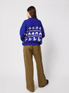 Bobo Choses Farm Oversize-Pullover Jaquard Damen blau
