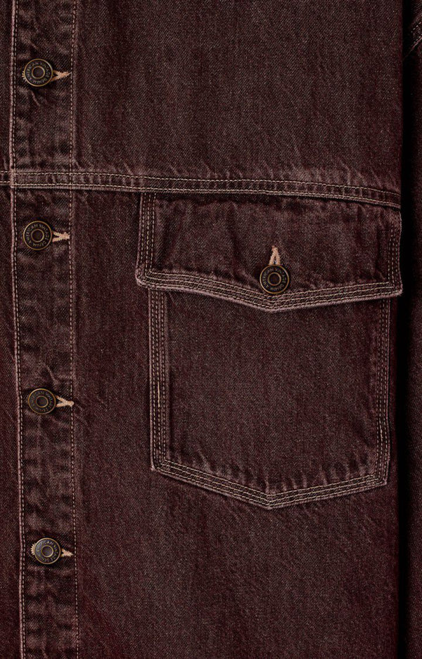 American Vintage Oshow raisin Jeansjacke Unisex bordeaux