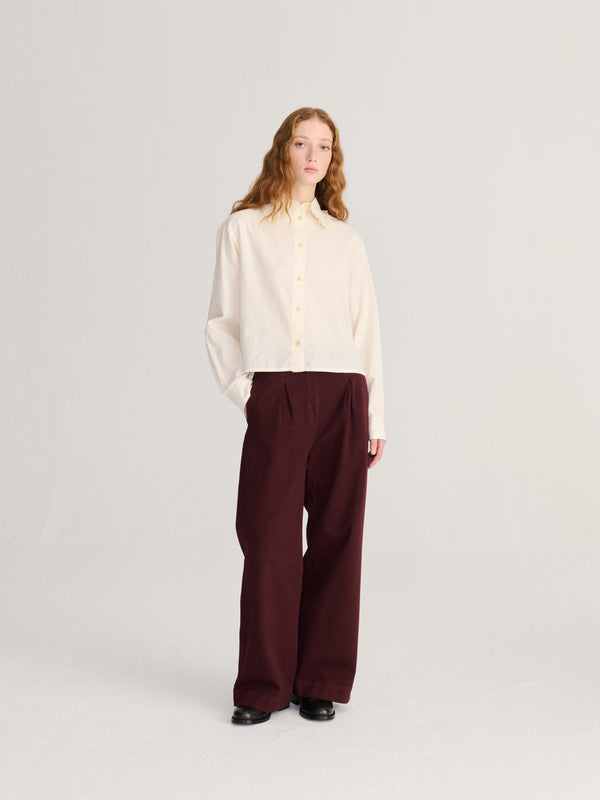 Bobo Choses Lace Ending Poplin Shirt Offwhite Damen Bluse weiß