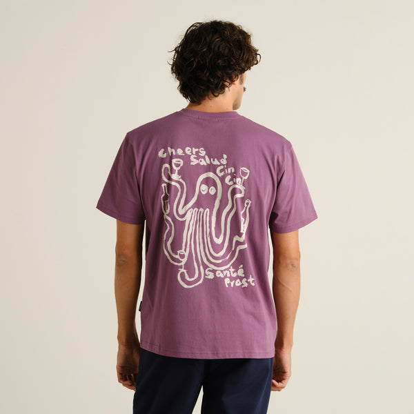 Dedicated Stockholm Cheers Salud Berry Purple Herren T-Shirt beere