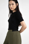Lovjoi Arnelia T-Shirt Black Viskose Damen schwarz