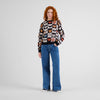 Dedicated Arendal Cat Bingo Multi Color Damen Strickpullover schwarz