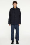 Elvine Ciaran Wolltwill Jacket Navy Melange Herren Wolljacke blau