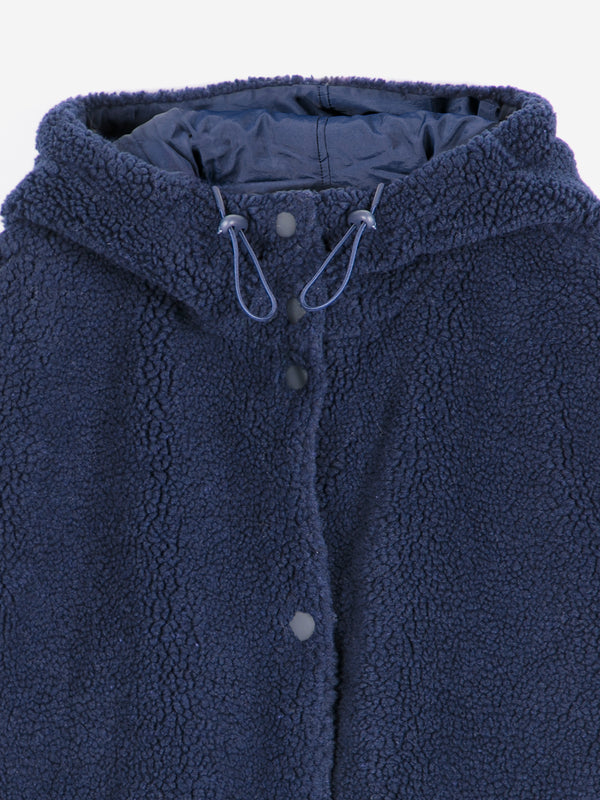 Bobo Choses Reversible Nylon Vest Navy Blue Damen Weste Sherpa blau