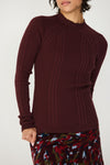 SKFK Anuket LS Shirt GOTS Chocolate Damen Longsleeve braun