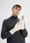MELA Unisex Strick Handschuhe RISHI Cream Melange Weiß