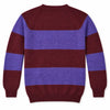 Harley of Scotland Herrenpullover Dunkelrot-Violett gestreift Rückansicht