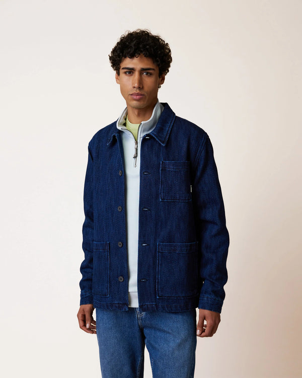 Faguo Lorge Denim Jacke Blau Herren Bio-Baumwolle blau