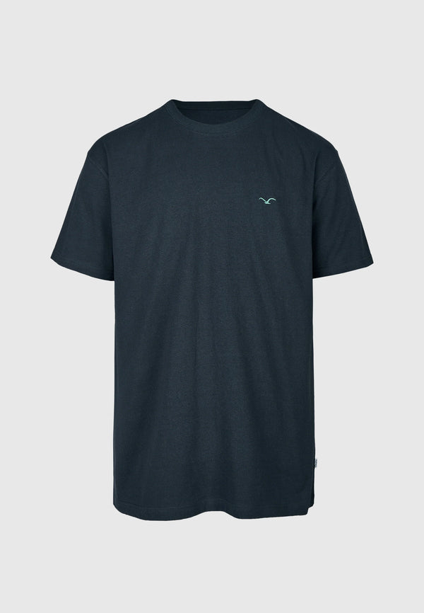 Cleptomanicx Ligull Boxy Tee T-Shirt Herren blue graphite