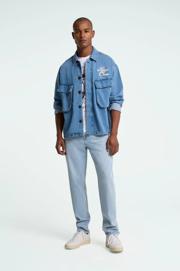 Kings of Indigo Blue Reef Pant Hose Herren hellblau