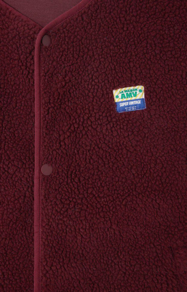 American Vintage Hoktown Weste Bordeaux Melange Herren dunkelrot meliert