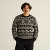 Dedicated Mora Fairisle Hike Black Herren Strickpullover schwarz ecru