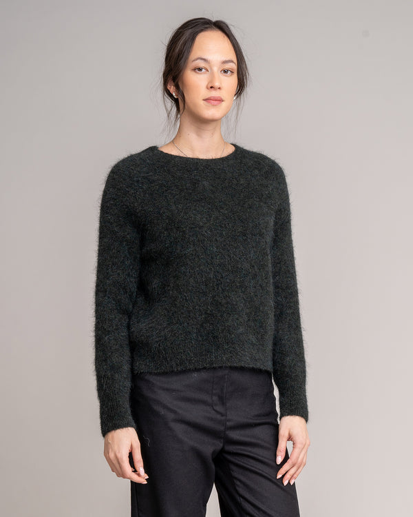 JOHNNYLOVE Alicia Sweater Bottle Green Damen Mohair Pullover grün