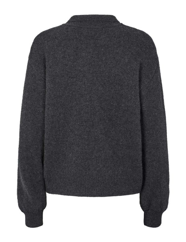 Esmé Iwona Polo Knit GOTS Damen Pullover grau
