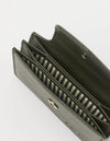 O MY BAG Harmonica Wallet Moss Soft Grain Leather Portemonnaie Geldbörse grün