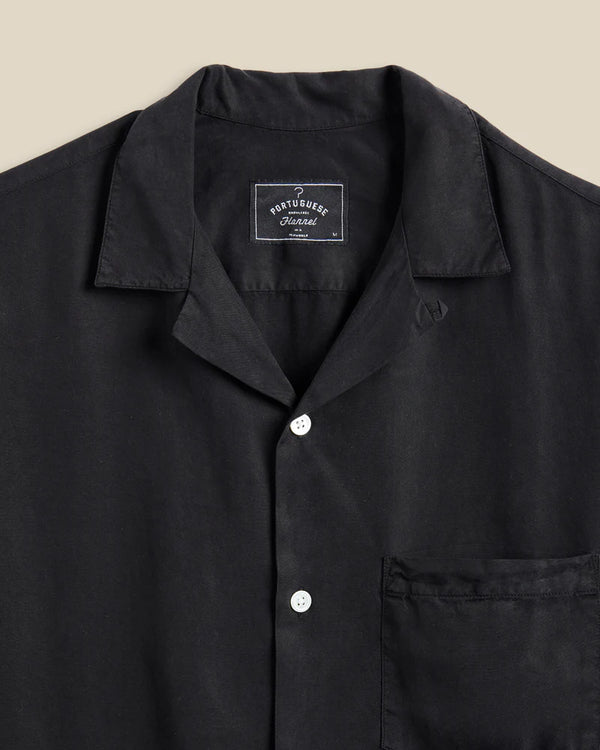 Portuguese Flannel Black Dogtown Kurzarm Hemd Herren schwarz
