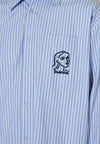 Dr. Denim Wes Shirt Hemd Gestreift Herren Hellblau
