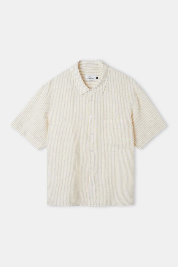 About Companions Klaas Shirt Kurzarmhemd Herren vintage gelb