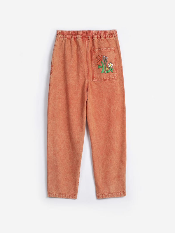 Bobo Choses Washed Relaxed Fit Jeans Damen orange