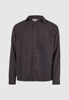 Cleptomanicx Blue Graphite Oversized Easy Shirt Hemd Herren grau