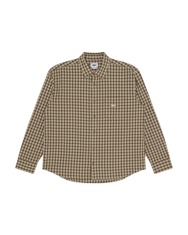 OBEY Bigwig Axel Shirt Canteen Multi Herren Hemd kariert braun
