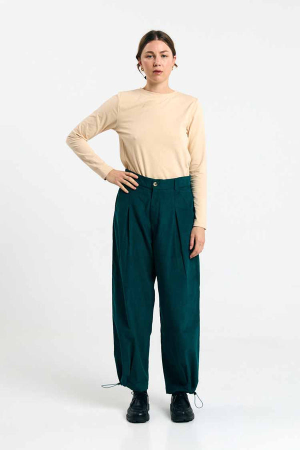 Suite13Lab Nine Pants Deep Green Damen Bundfaltenhose dunkelgrün