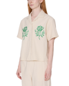 Obey Roses Embellished Natural SS Shirt Hemd Damen creme
