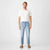 Dawn RISE Relaxed Tapered Bright Blue Minimal Stretch Jeans Hose Herren Hellblau