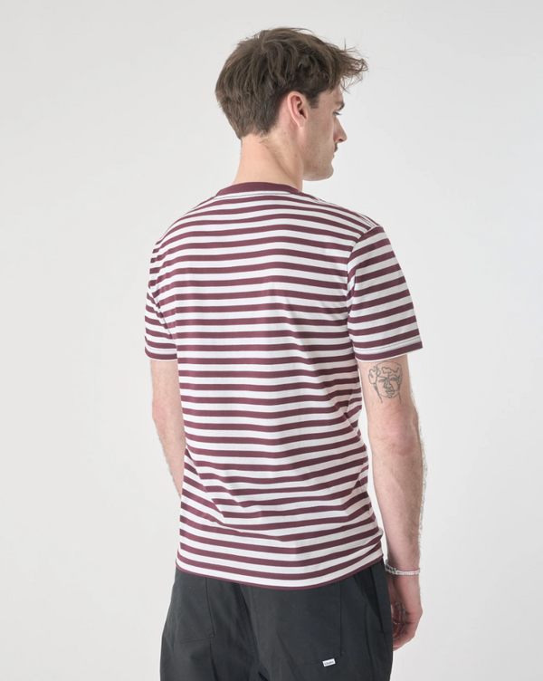 Cleptomanicx Ligull Winetasting Stripe Tee T-Shirt Herren gestreift