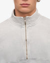 Colorful Standard Organic Quarter Zip Faded Grey unisex hellgrau
