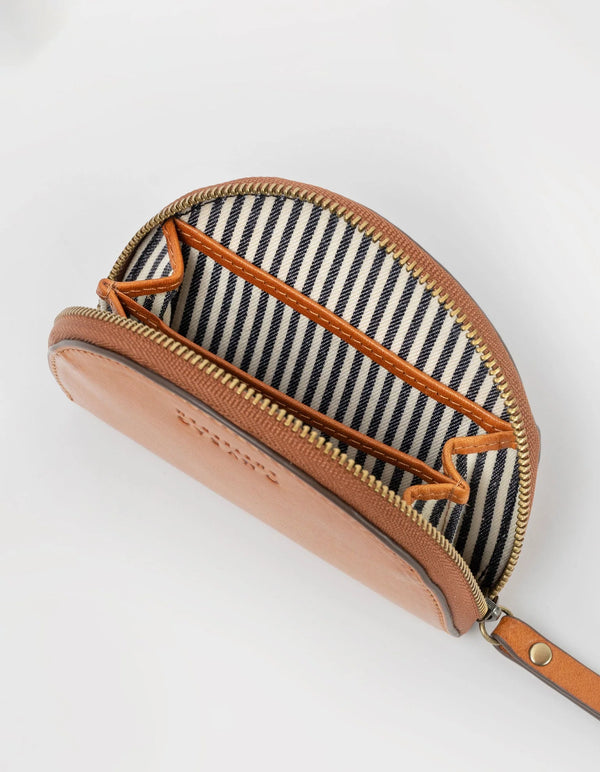 O MY BAG Laura Coin Purse Cognac Classic Leather Geldbörse braun