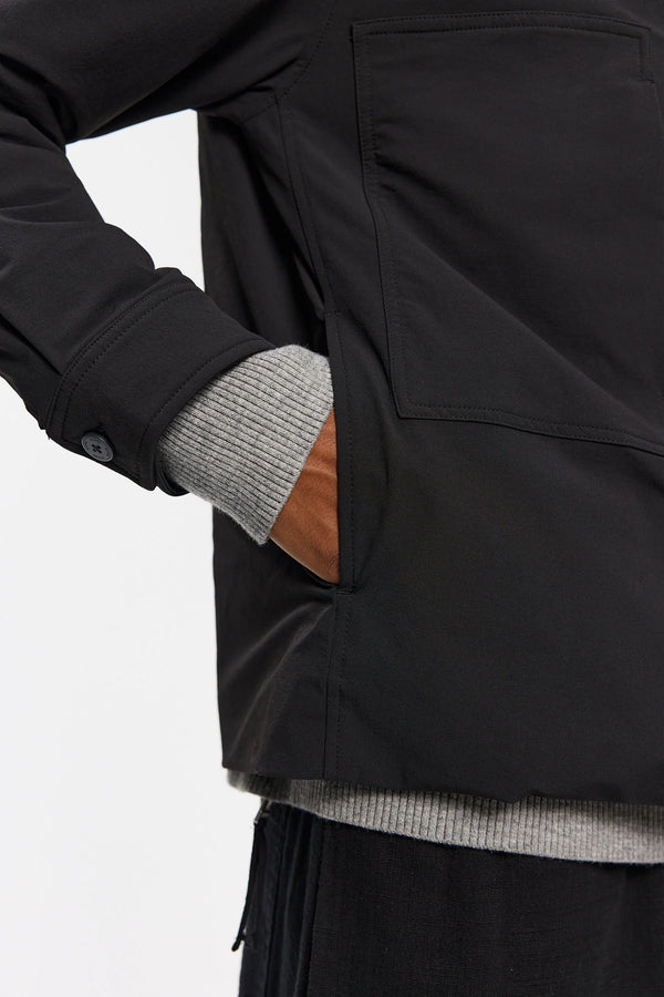 Elvine Bernt Black Nylon Stretch Jacke Herren schwarz