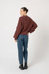 Lovjoi Cardigan Antoinett Dark Maroon Dunkelbraun
