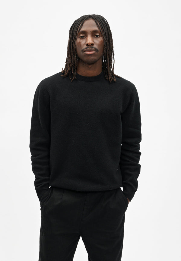 Cleptomanicx Soft Knit Black Strickpullover Herren schwarz