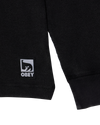 Obey Post Thermal LS Vintage Dusty Black Limo Herren Pullover schwarz