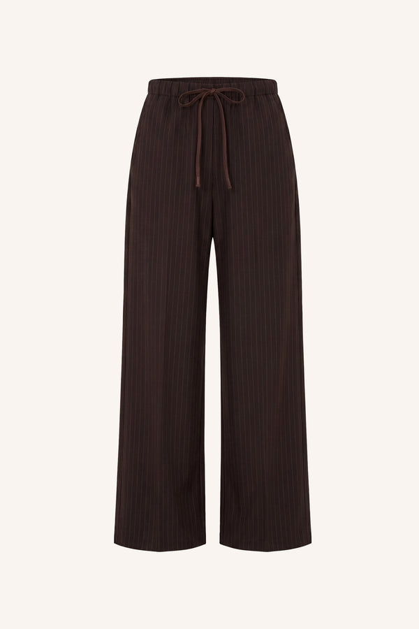 By-Bar Pelle Pinstripe Pants Damen Stoffhose Viskose braun