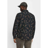 Revolution Jacquard Feather Pattern Hemd Herren dunkelgrün