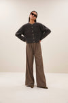 By-Bar Vasile Cardigan Moss Brown Damen Strickjacke Mohair braun