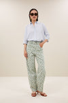 By-Bar Lew green Cheetah Pants Damen High Waist Leo grün