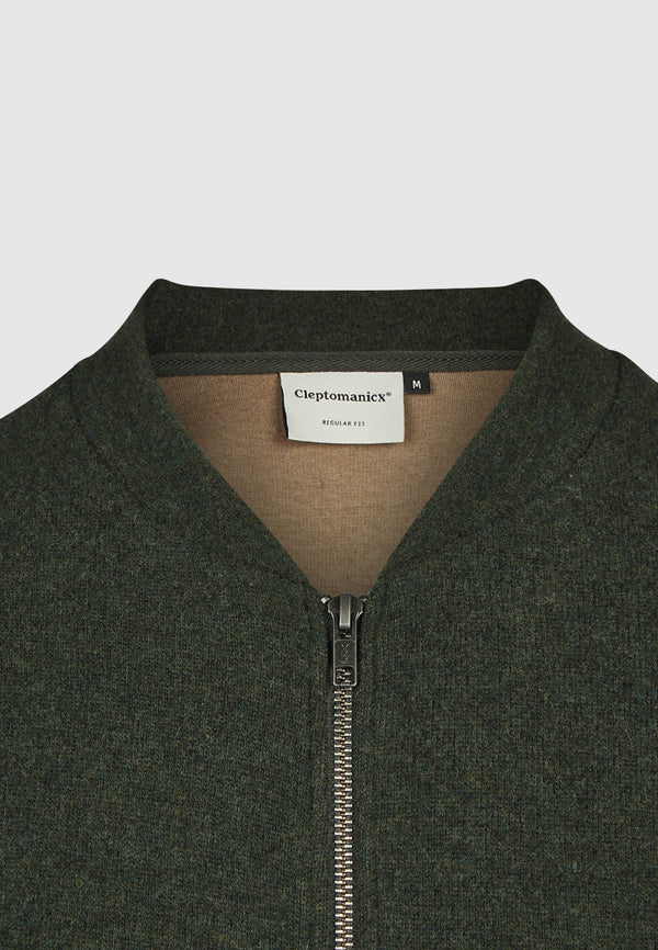 Cleptomanicx Notch Cruise Trainer Thyme Zipjacke Herren dunkelgrün