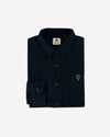 Faguo Ivoy Oxford Hemd Navy Herren Baumwolle blau