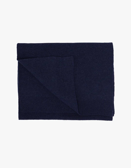 Colorful Standard Merino Wool Schal Damen Navy Blue