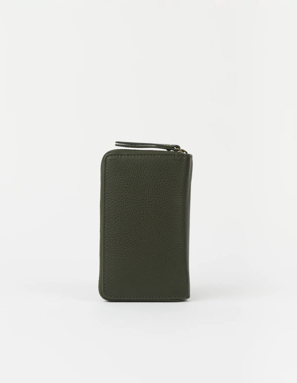 O MY BAG Jett Wallet Moss Soft Grain Leather Geldbörse grün