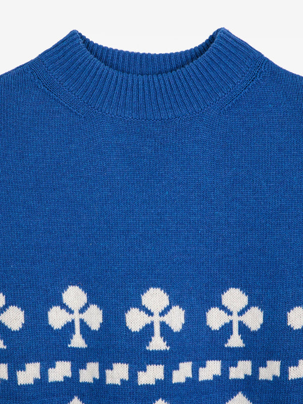 Bobo Choses Farm Oversize-Pullover Jaquard Damen blau