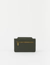 O MY BAG Harmonica Wallet Moss Soft Grain Leather Portemonnaie Geldbörse grün