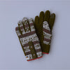 Elmer by Swany Gara printed Fleece Glove Handschuhe khaki/rot
