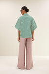 By-Bar Sunny Stripe Blouse Evergreen Damen Bluse grün weiß